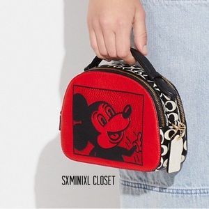 😍🏅NEW🏅Coach Disney Mickey Mouse Serena Satchel bag/crossbody bag/shoulder bag